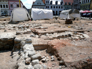 frýdlantské náměstí v průběhu archeologického výzkumu